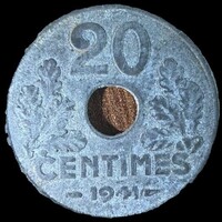 France 20 centimes 1941 AU