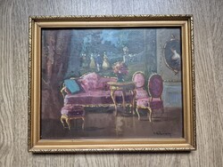 Burchard Bélaváry István (1864 - ): Kastély enteriőr