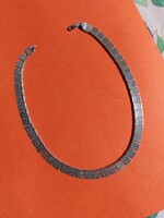 925-ös sterling ezüst görög vagy azték kulcs díszes colier,nyaklánc 44cm1cm széles hibátlan állapotú