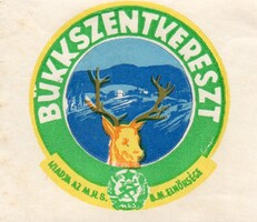 Hotel címke, bőröndcímke. Bükkszentkereszt.