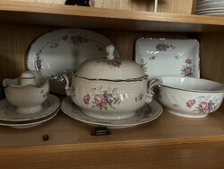 Hollóházi Hajnalka Mintás Porcelán - 6 Személyes Étkészlet