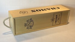 Pezsgős doboz, natúr fadoboz, italtartó, 3 literes