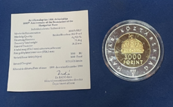 Az államalapítás 1000. évfordulójára 3000 Ft ezüst bicolor emlékérem PP 1999