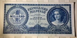 Bankjegy egymilliárd milpengő 1946