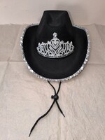 ÚJ női strasszos cowboy kalap / 58-as