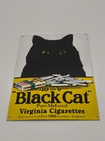 Zománcos reklámtábla - Black Cat