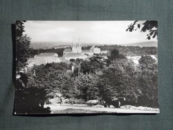 Képeslap,Zirc,Apátsági templom,városi látkép,részlet, 1959-