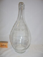 Régi, vastag falú, domború feliratos üveg palack "Made in Italy" "150 cl"