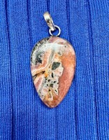 Rodokrozit medál 925 ezüst