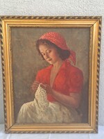 Gyönyörű Lakos Alfréd festmény