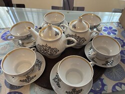 Eladó retro fehérorosz porcelán teáskészlet ​Eladó a képeken látható, hiánytalan, 6 személyes Dobrus