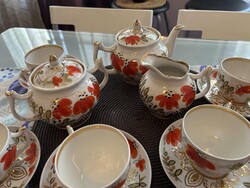 Beautiful Soviet Verbilki Porcelain Tea Set for Sale! A complete, 6-person original set