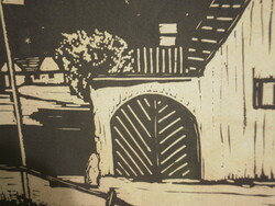 (K) Ismeretlen (20.sz.első fele) : Esti falurészlet