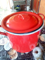 Régi Budafoki,nagyméretű zománcos fazék(32 literes)