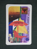 Kártyanaptár,Delta műszaki iparcikk áruházak,camping bútor,Hódmezővásárhely,Szentes,Makó,1976