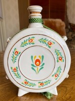 Hollóházi porcelán kulacs