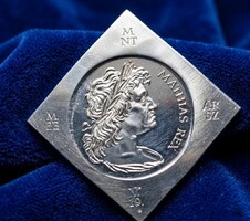 Mátyás király csegely ezüst és bronzérem MÉE 1990 - egyben- Fritz Mihály