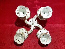 Herendi zöld Apponyi gyertyatartó felső része 4 - ágú