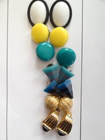 Retro vintage bizsu klipszek 7 pár