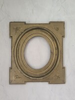 Antique Biedermeier Style Gilded Portrait Painting Mirror Gobelin Frame Picture Frame. Decorative Accessory