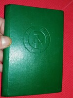 Régi 1980.DDR NDK munka és társadalombiztosítási könyv nagyon jó állapotba a képek szerint
