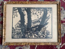 Nehezen olvasható szignóval: Dunapartján (1933)