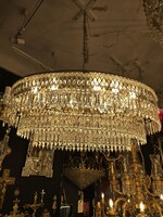 Nagy, francia art deco kristály csillár