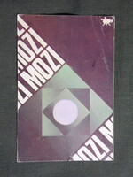 Kártyanaptár,MOKÉP,mozi,Mozirota Veszprém,grafikai,1976