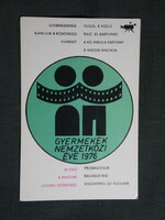 Kártyanaptár,MOKÉP,mozi,Mozirota Veszprém,30 éves úttörő szövetség,1976