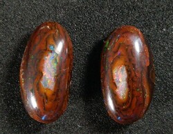 Eredeti 5.9 ct , 100 % természetes , kezeletlen, kézzel csiszolt ausztrál boulder opál pár