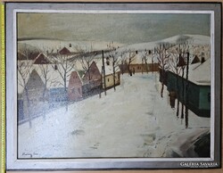 Nagy Ernő Sándor - Tél 60x80 festmény