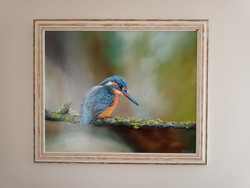 Zsitva Zoltán Jégmadár 2022 olajfestmény