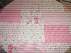 Vintage stílusú patchwork mintájú kétoldalas párnahuzat