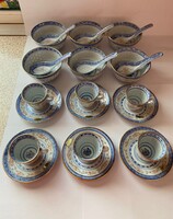 Kínai rízszsemes 6 személyes kávés-desszertes készlet