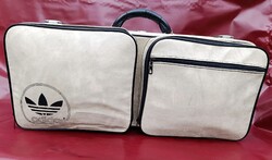 Retro leatherette adidas sports bag 75x33x20 cm 1980s