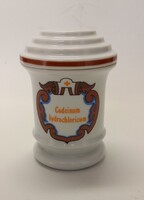Hollóházi porcelán gyógyszeres tégely