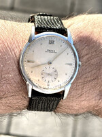 Ritka különleges 1949-es órás által szervizelt cseppfüles DOXA, 34 mm k.n. pontos, omega, tissot