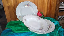 Zsolnay, barokk aranytollazott tányér.