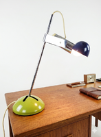 Space Age Vintage Olasz Design Asztali Lámpa - Luci Milano T 395 - Robert Sonneman - Eredeti Jelzett
