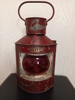 Ritka szovjet hajólámpa az 1950-60-as évekből, eredeti olajlámpa belsővel, 43 cm magas füllel együtt