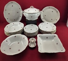 Zsolnay apró virág mintás étkészlet