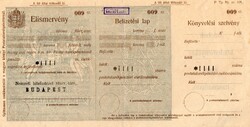 Régi csekk reklámmal: Budapest.