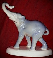 Antik RITKA NAGYOBB Kispest - GRÁNIT Trombitáló elefánt porcelán figura 17 X 17 cm a képek szerint