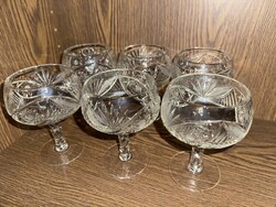 Kristály desszertes / pezsgős kehely készlet