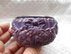 Dark purple bowl curt schlevogt - czech glass