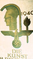 1940 HARMADIK BIRODALOM NSDAP rezsim nemzetiszocialista KÉPZŐMŰVÉSZET NÉMET MAGAZIN horogkereszt