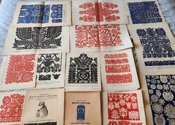 1932 Kalotaszegi írásos hímzés Undi M Magyar kincsesláda Művész eredeti rajz hímzésminták gyűjtemény