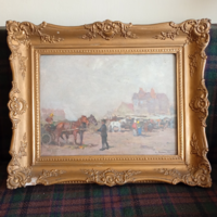 Cs. Farkas Lőrinc: Vásár (Olaj-farost)