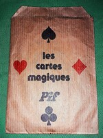 A PIF GADGET francia kultusz képregény/gyermek újság játék MELLÉKLETE bűvészkártya a képek szerint