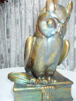 Antik eozin bagoly Zsolnay